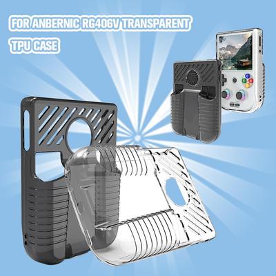 Transparent TPU Case For Anbernic RG406V Handheld Game Console Soft Protective Cover Shell Anti-Scratch Shockproof Grip Skin