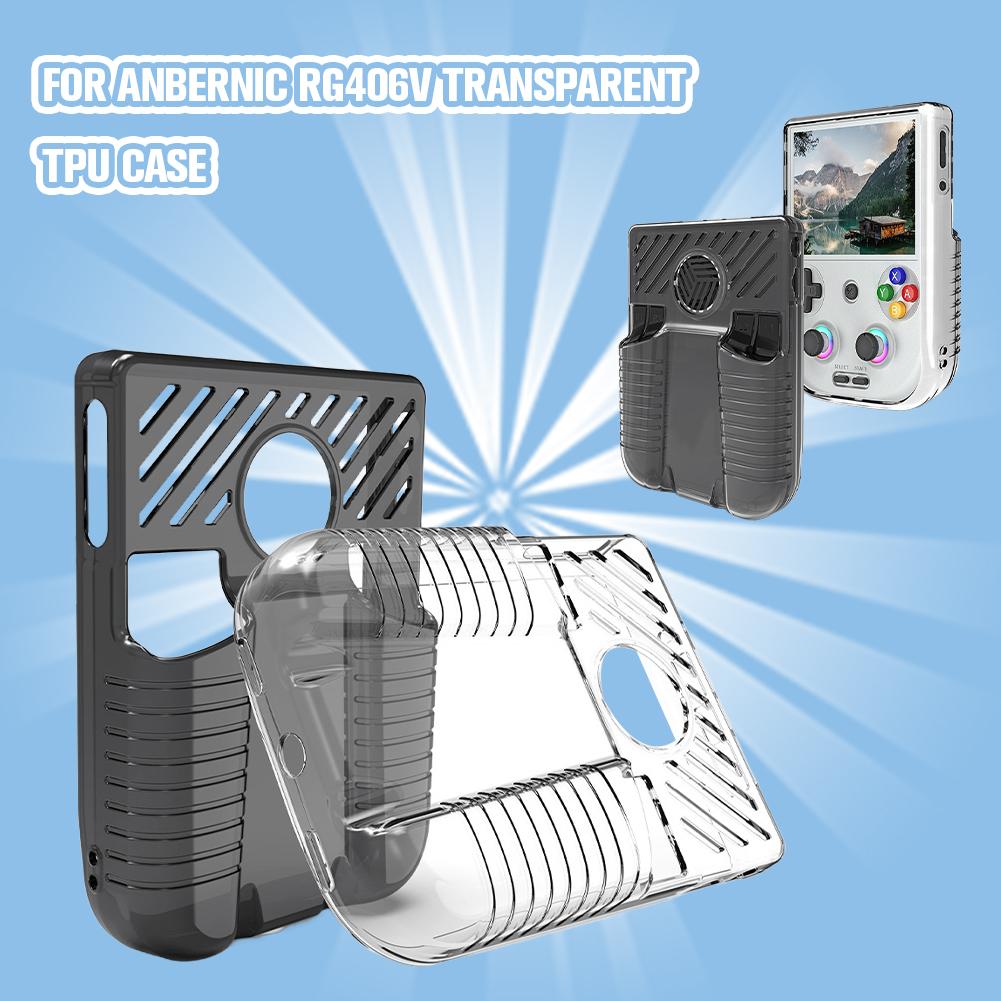 For Anbernic Rg406V Transparent TPU Case Scratch Resistant and Drop Resistant Handheld Console Transparent Protective Soft Shell