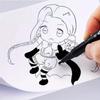 5pcs Waterproof Permanent Markers, Large Capacity Black Ink, Oil-Based, Ideal for Office & Marketing Use