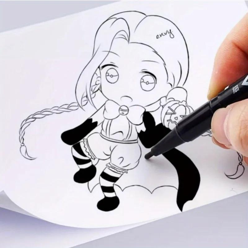 5pcs Waterproof Permanent Markers, Large Capacity Black Ink, Oil-Based, Ideal for Office & Marketing Use