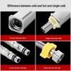 Brushed Gold Square Stainless Steel Basin Faucet