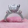 European & American Fashion Ring: Square Colored Diamond, Women's Daily/Wedding/Banquet R4898