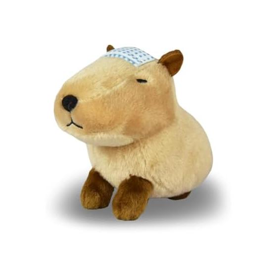 Nohohon Capybara-chan ST Bibanon tenugui stuffed animal, height approx. 13cm