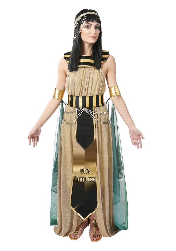 Costume Cosplay da Faraone Egiziano Regina per Performance Teatrale di Halloween