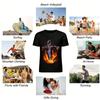 Halloween Scarecrow Burning Print Short Sleeve T-Shirt Pure Cotton T-shirt