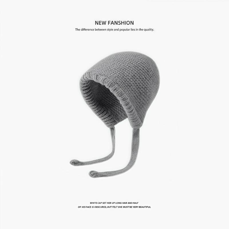 Simple hat women's autumn and winter warm ear protection wool hat scarf scarf neck protection integrated shawl knitted hat