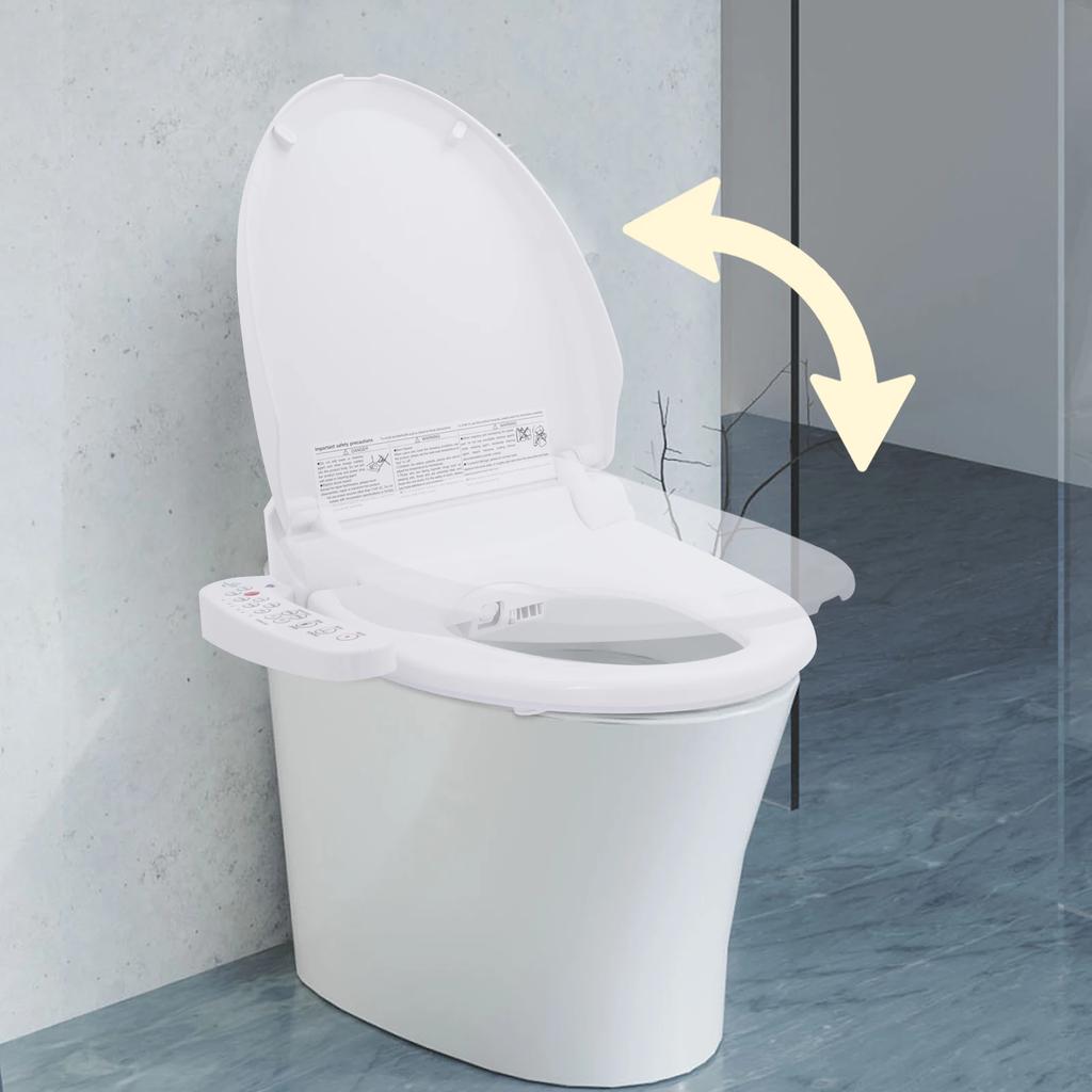 Universal Intelligent Toilet Lid with Deodorization Function, Automatic Flushing and Massage Toilet Cover for Bedrooms & Hotels