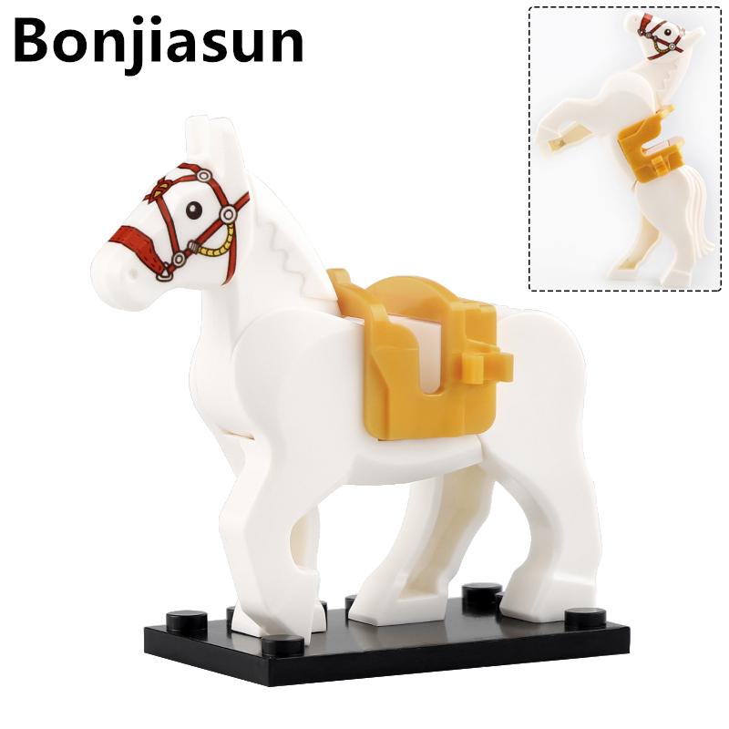 Mittelalterliches Militärisches Kriegspferd Bausteine Mini Antike Actionfiguren Zubehör Spielzeug Für Kinder Geschenk XP1011-XP1016