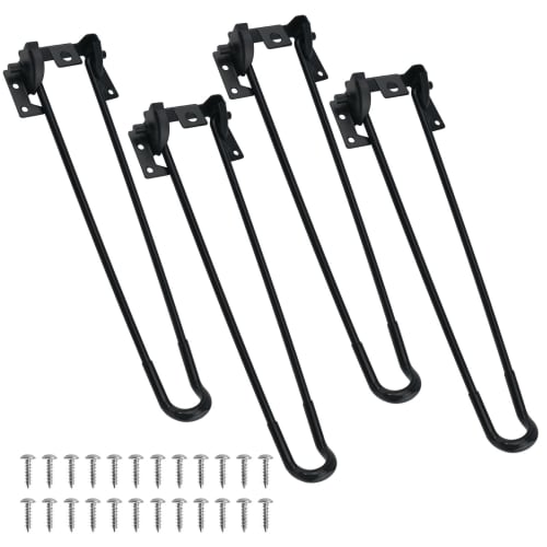 

7Akiranoai Set of 4 Folding Table Legs, 32cm, Screws Included, Assembly Required, Folding Legs for Low Tables