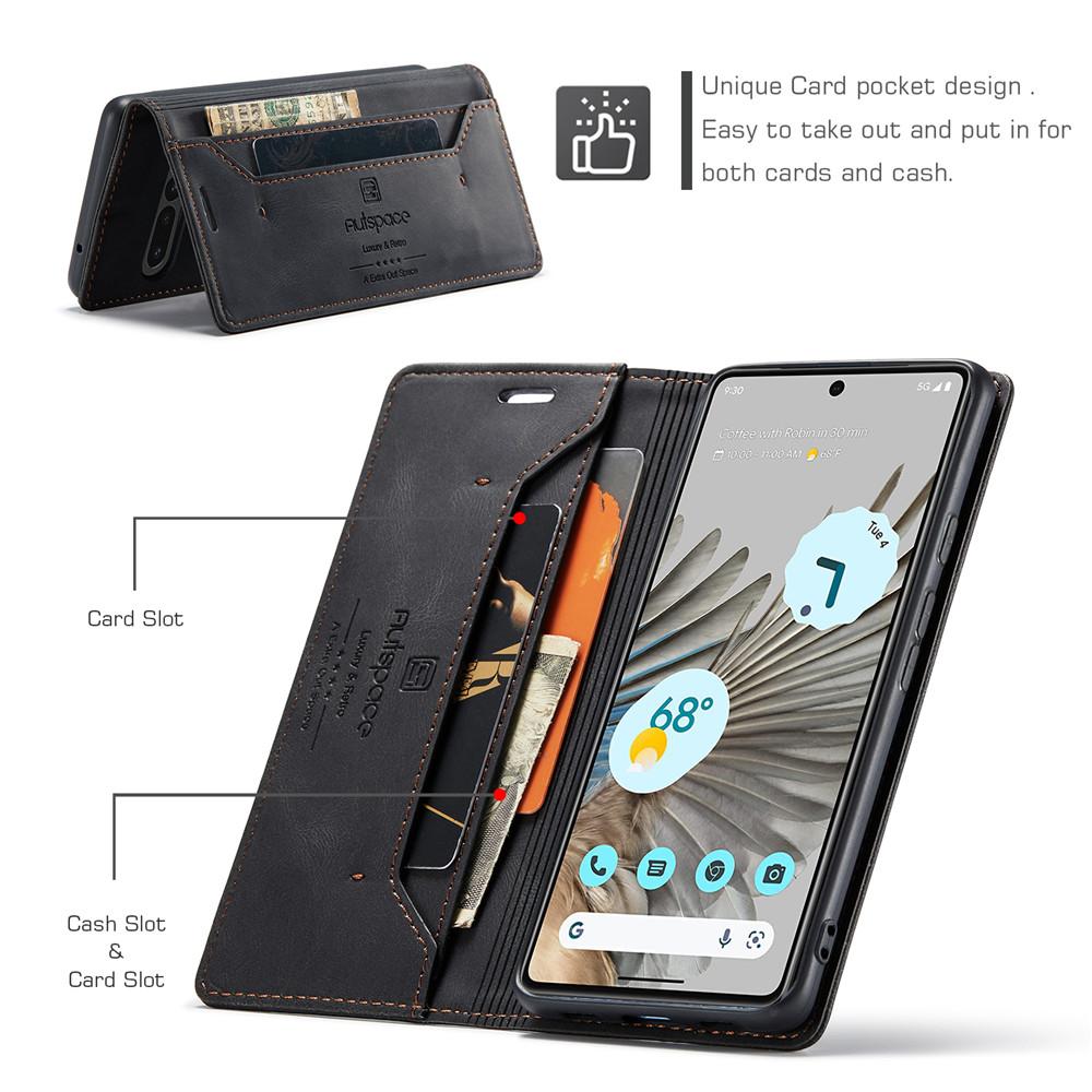 Luxury Genuine Leather Magnetic Wallet Flip Case for Google Pixel 7 6 Pro Card Slot Stand Shockproof Foldable Holder Full Protection Cover
