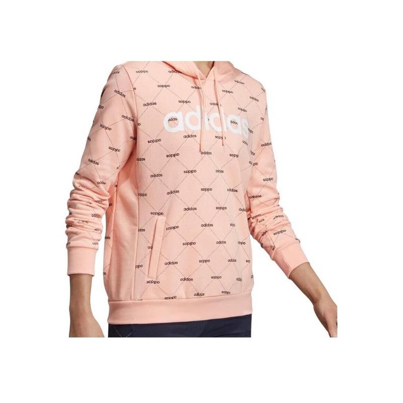 adidas Neo Women's Pink Monogram Print Hoodie EI6246