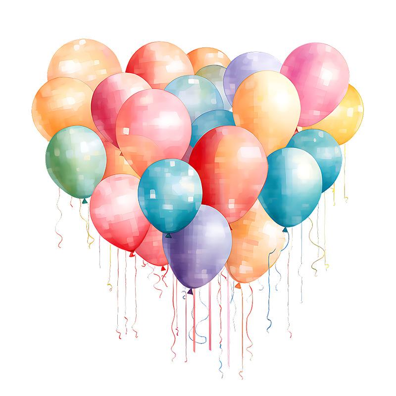 

Настенные наклейки в виде воздушных шаров для детской комнаты, декор для вечеринки по случаю дня рождения, самоклеящиеся многоцветные виниловые наклейки на стену 30x30CM разноцветный