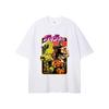 Summer men's Japanese anime JoJo's Bizarre Adventure pattern printed casual 100% cotton short-sleeved T-shirt retro clothing