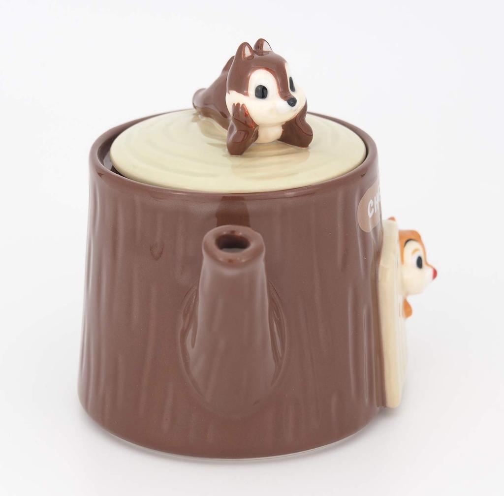 Disney and Chip Dale Teapot 350ml with tea strainer Tableware Disney Goods Character Chip Dale Goods Birthday Present Christmas Present SAN2958 "Chip