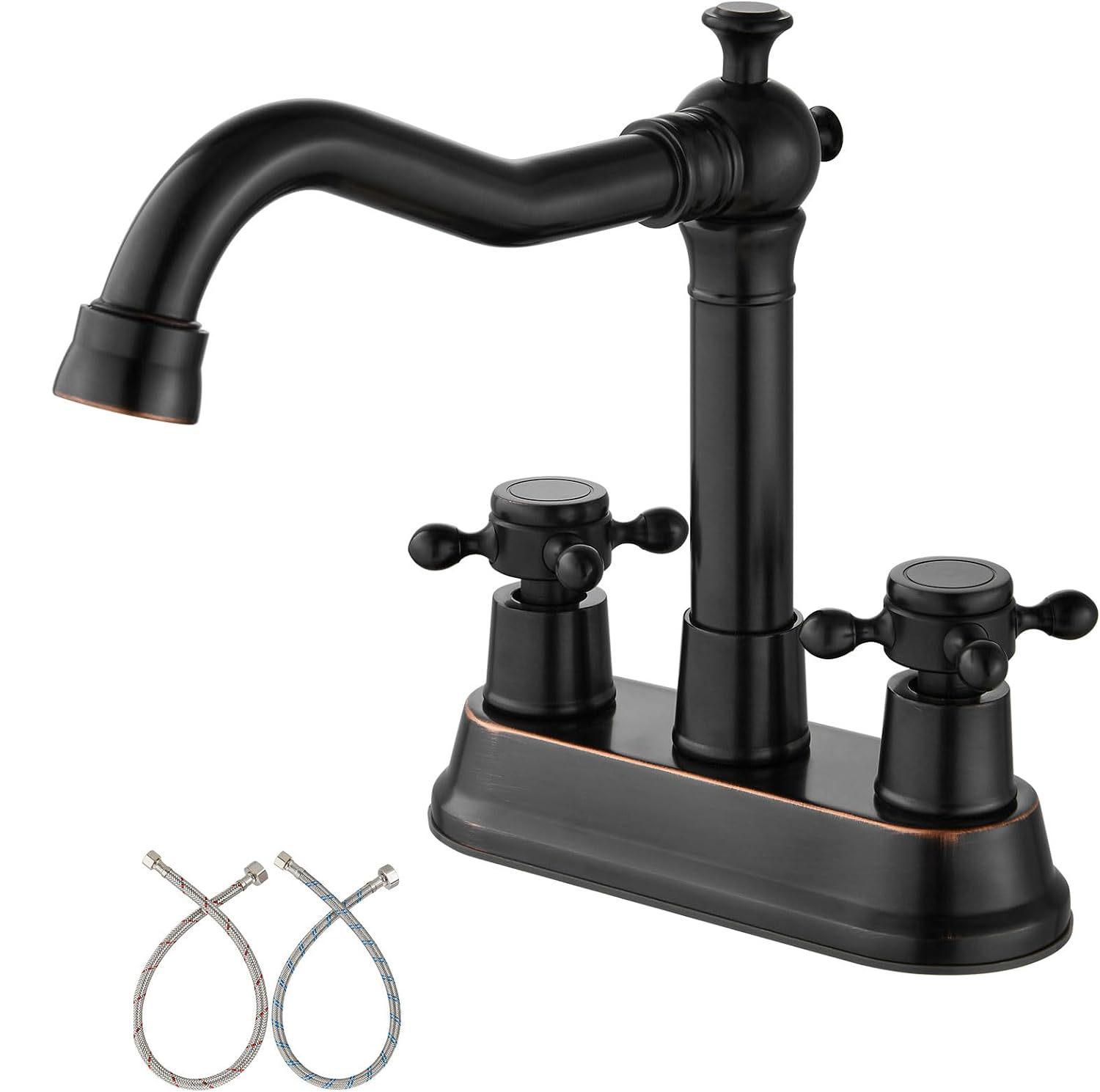 360 Swivel Antique Brass Bathroom Basin