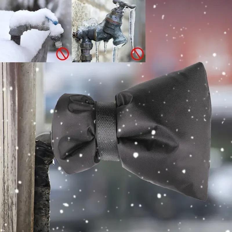 Outdoor Faucet Protector Winter Waterproof Cover Tap Sock Protective Bag Anti Freeze Spigot Cover for Preventing Frozen Pipes