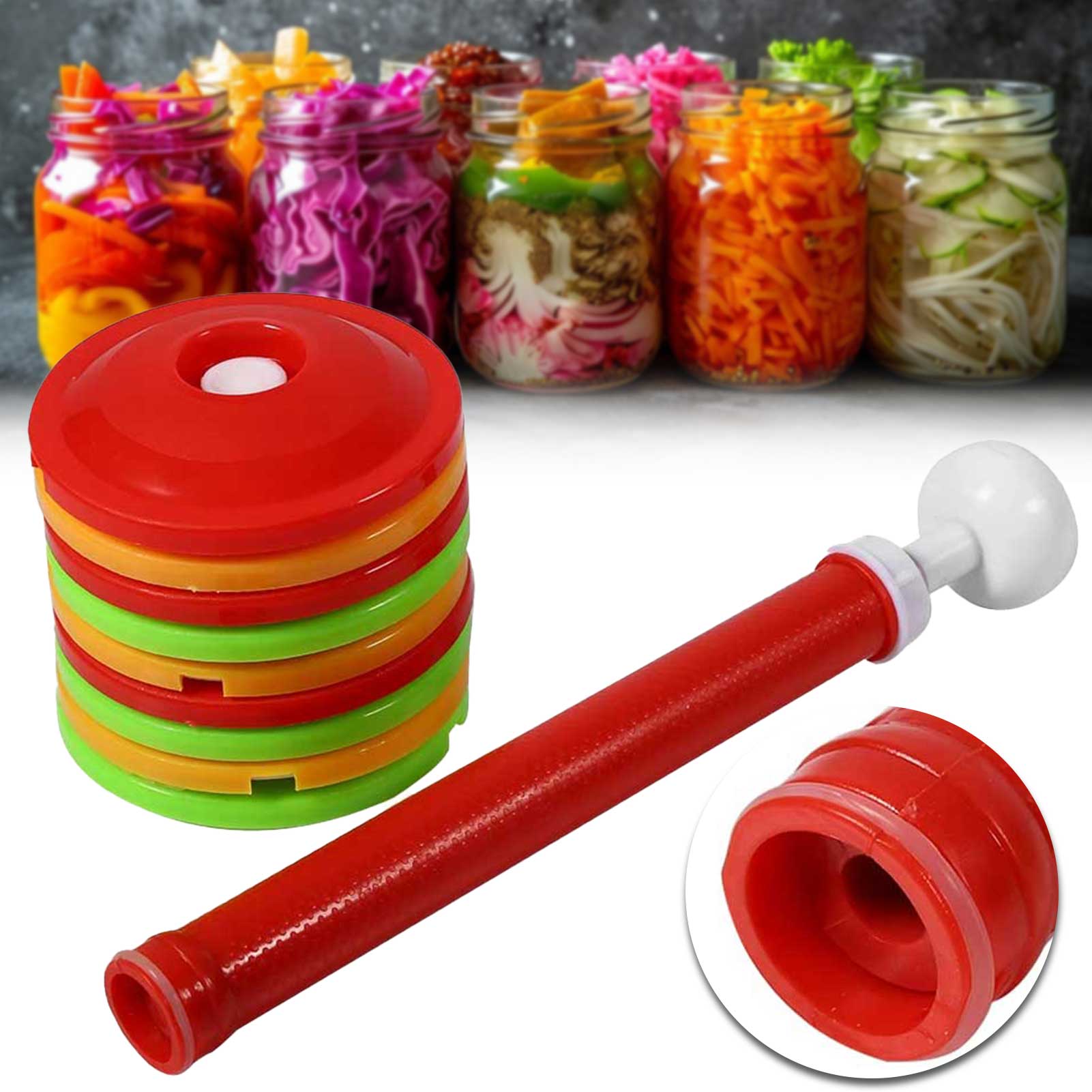 

Jar Vacuum Sealer Kit Reusable Pickle Jar Sealing Covers For Food Storage Organizer China Mainland