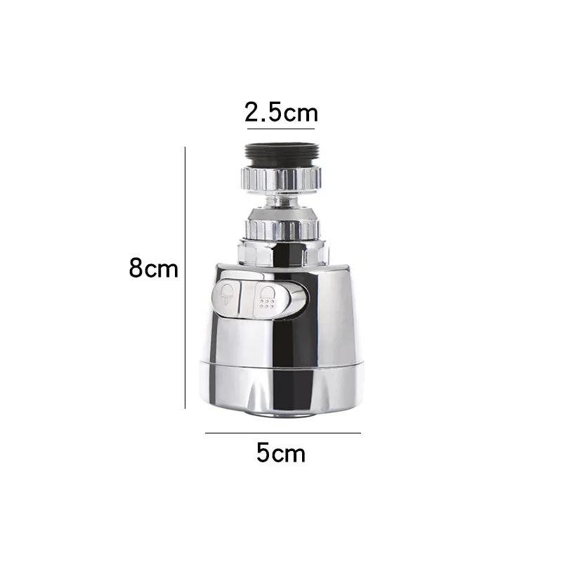 Kranforlenger 360° Justering Roterende Kran Vaskfilter Vannbobler Vannsparende Anti-Sprut Verktøy Kjøkken Bad Rekvisitter