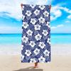 1 Stück Hibiskus Strandtuch, ultrafeine Faser schnell trocknend saugfähiges Badetuch, Outdoor Schwimm Sport Strandtuch