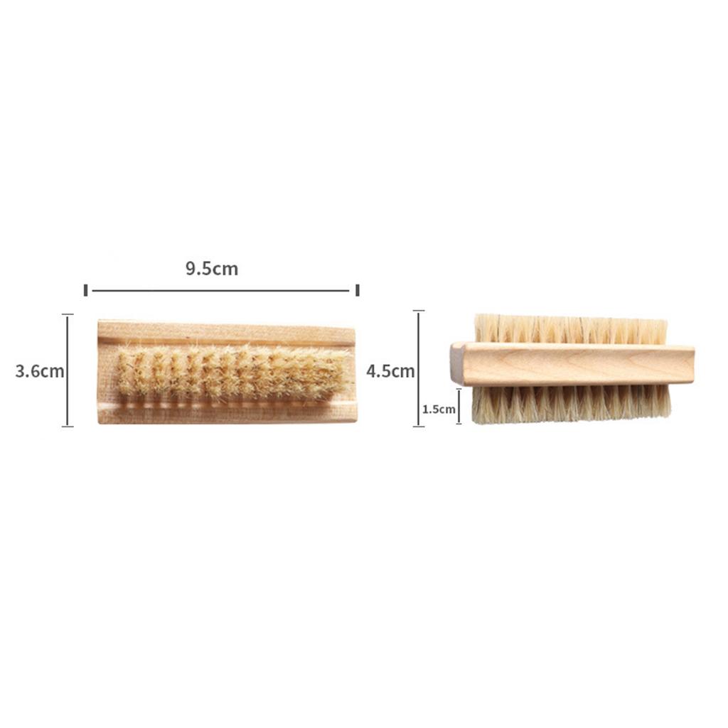 Dual Sided Hand & Nail Brushes Durable Natural Bristles Brushes for Scrubbing Brushes and Thorough Cleaning