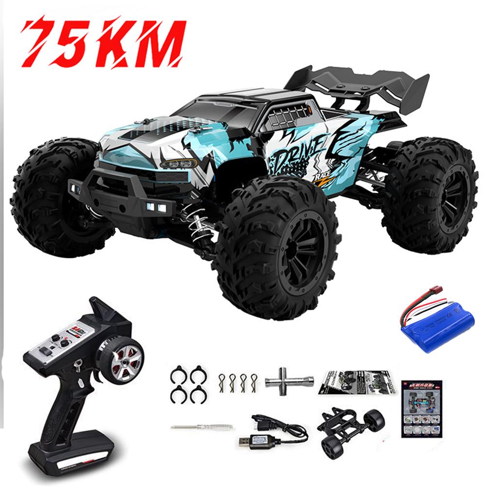 1:16 75KM/H or 50KM/H 4WD RC Car with LED Remote Control Cars High Speed Drift Monster Truck for Kids Vs Wltoys 144001 Toys