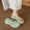 Comemore Summer Clip Toe Platform Wedges Women Slippers Thick Heel Flip Flops Solid Casual Sandals Slipper for Women