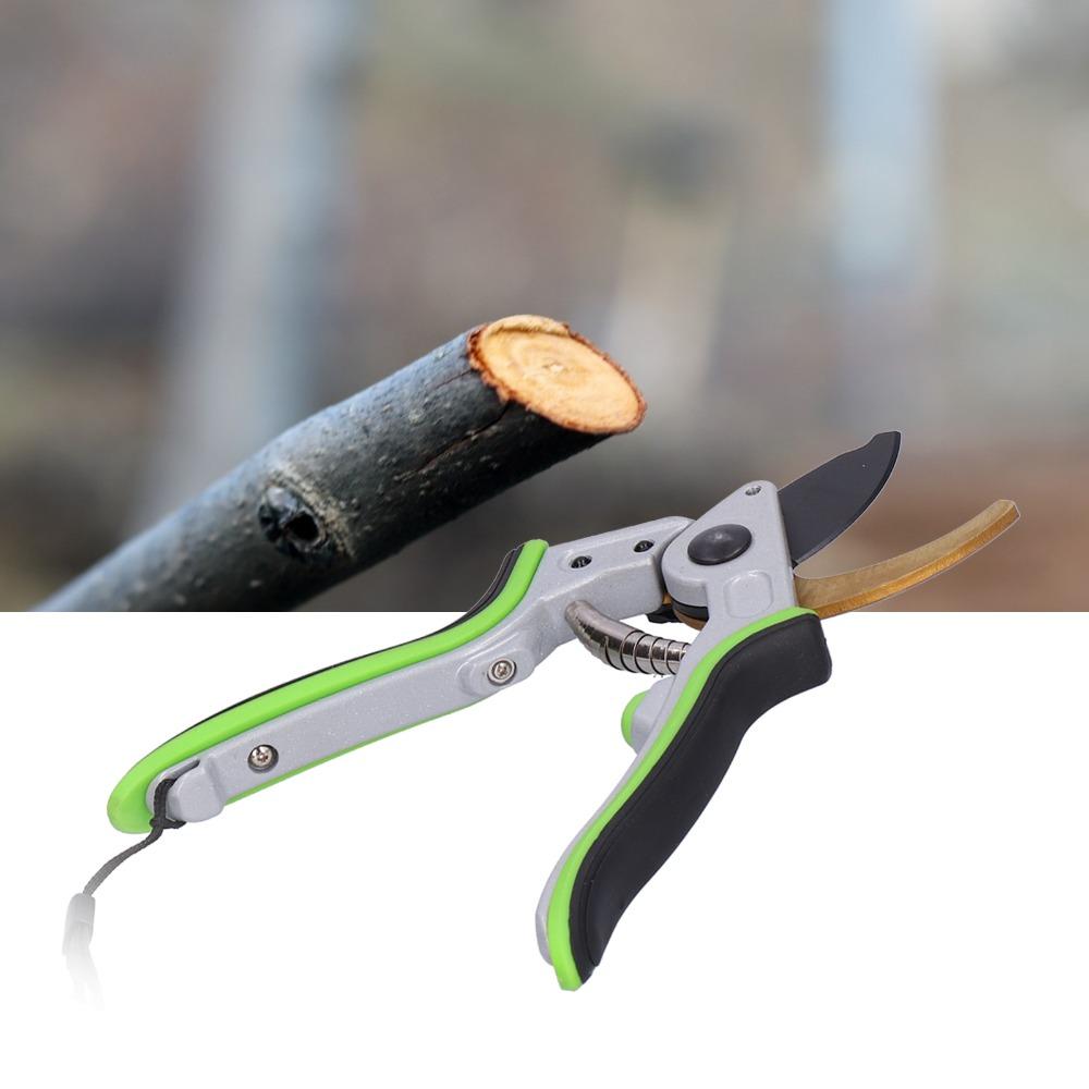 Green Pruning Shears Metal Bypass Pruners Professional Hedge Clippers