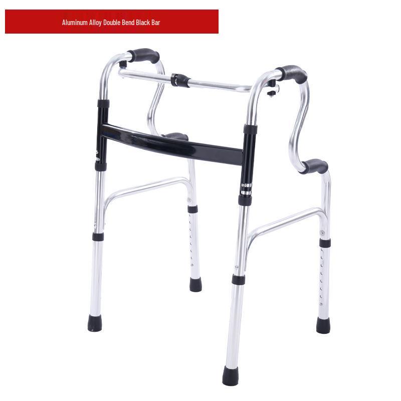 Stainless Steel Rollator Walker with Seat and Wheels - Rehabilitation Support Frame
