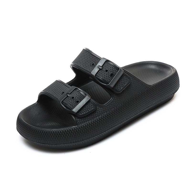Women's Thick-Soled 4cm Platform Slippers Summer New Non-Slip Casual Beach Sandals Outdoor Indoor Comfortable Buckle Slides