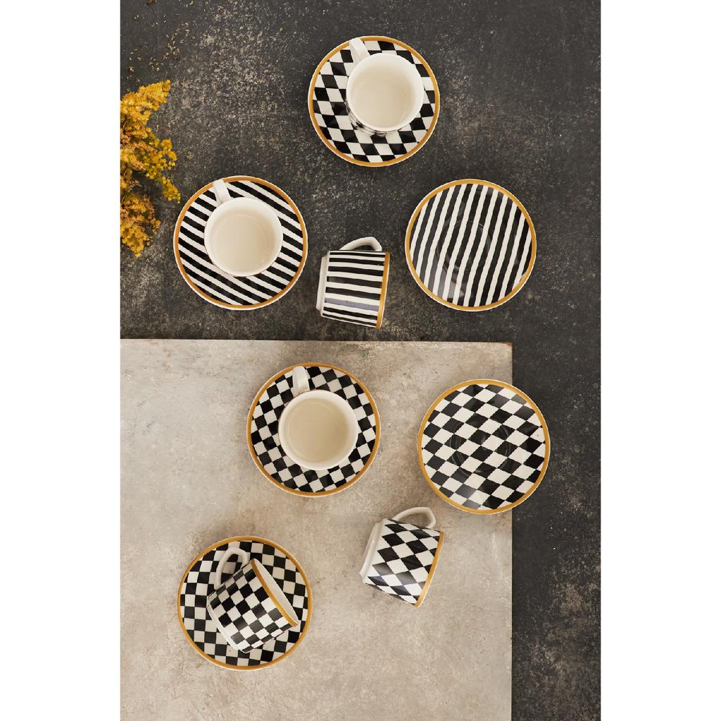 Dáma Sada šálků na kávu pro 6 osob 80 ml