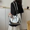 Casual Handbags for Women  New Large-capacity Shoulder Bags Texture Bright Pu Leather Tote Bags for Women Chain Elegant Bags