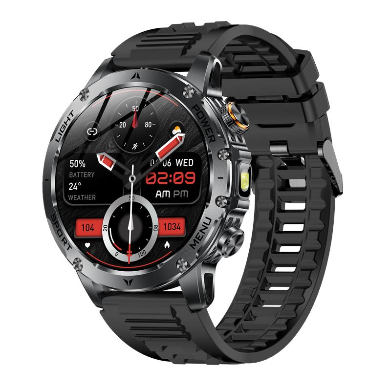 

AK87 Men Outdoors Smart Watch Flashlight Multi-Sports Fitness Tracker Bluetooth Calling 1000Mah Large Battery Smartwatch