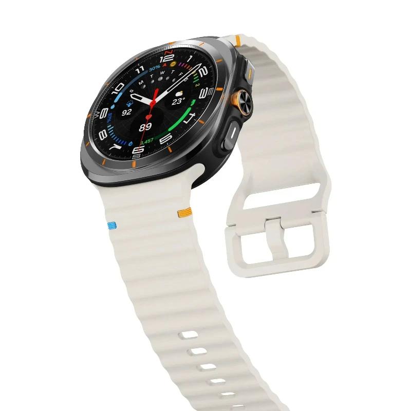 Silikonový řemínek pro Samsung Galaxy Watch 7 FE 6 4 Classic 5 Pro 44mm 40mm 43mm 47mm 45mm náramek Galaxy Watch 6 7