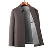 Men's Wrinkle-Resistant Lapel Jacket - Spring/Autumn Casual Business Style for Middle-Aged and Elderly