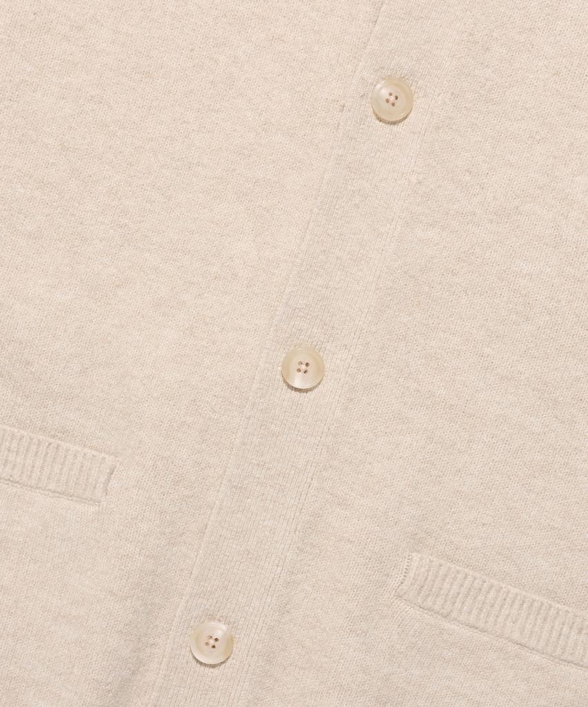 Wacky Willy Typo Logo Round Neck Cardigan Beige