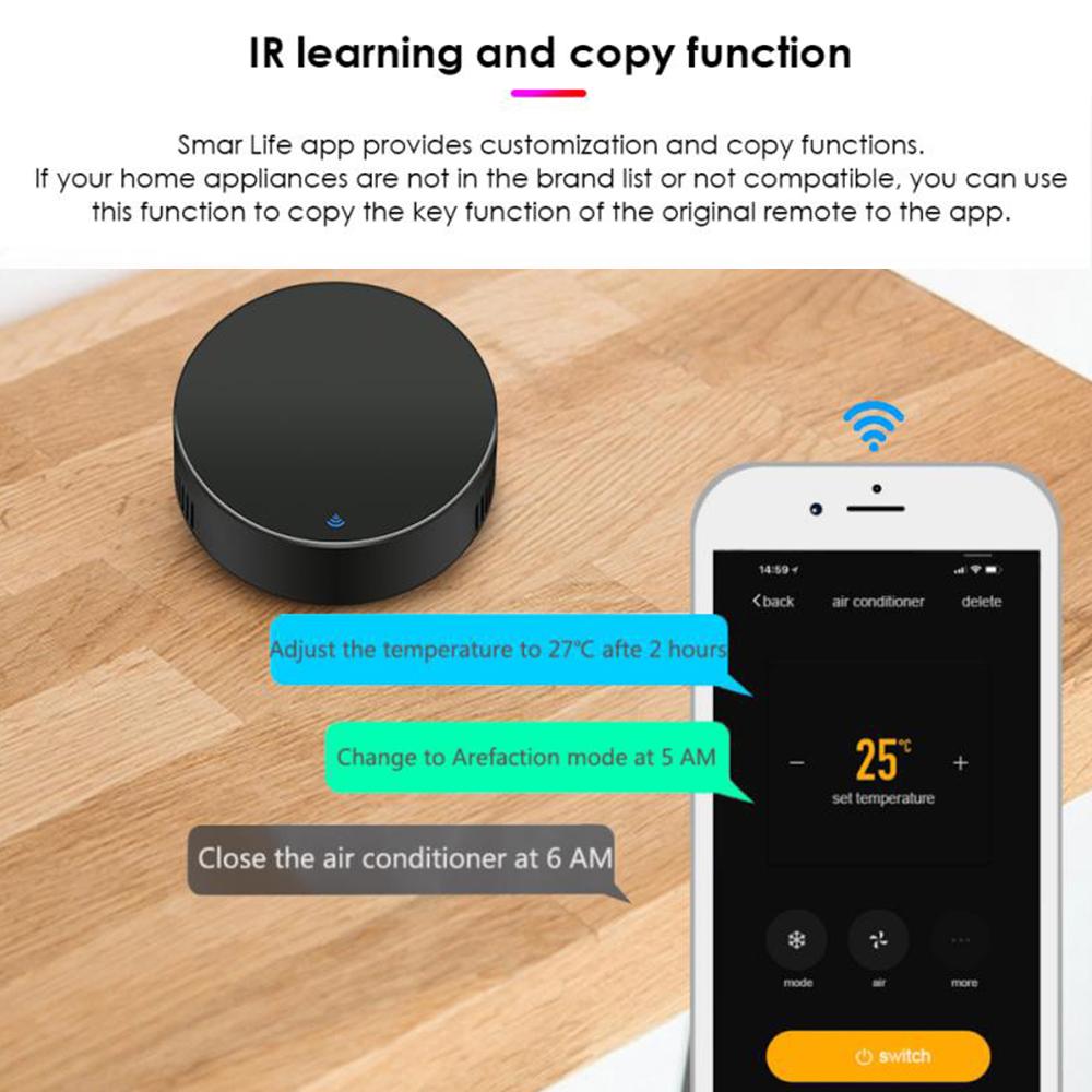 IR Remote Control Smart Wifi Universal Infrared Tuya For Smart Home Control For TV DVD AUD AC Works With Amz Alexa Google Home