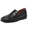 Women's Loafers Black Low Heeled Loafers New Minimalist Style Round Head Single Shoes Commuter Small Leather Shoes Women