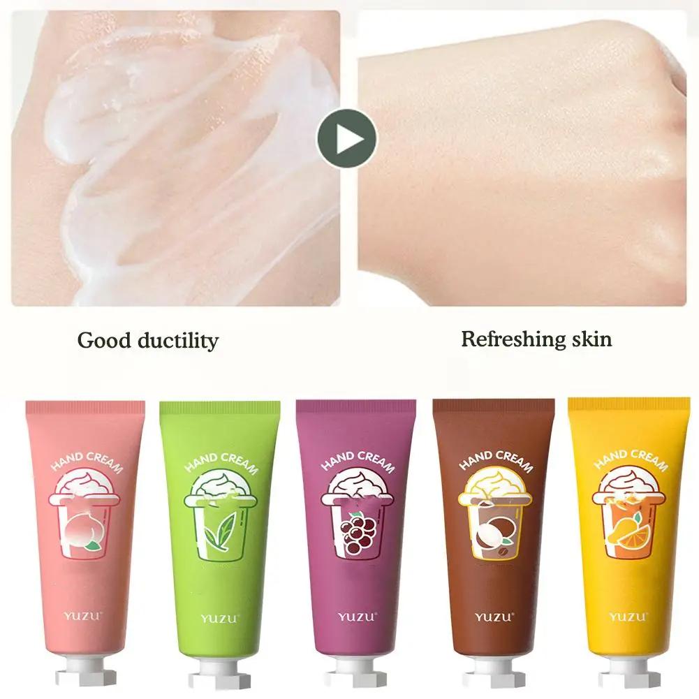5pcs Creamy Tea Hand Cream Moisturizing Hand Cream