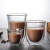 Double-Layer Heat-Insulating Glass Cup - Transparent and Heartwarming for Coffee, Milk, or Water.