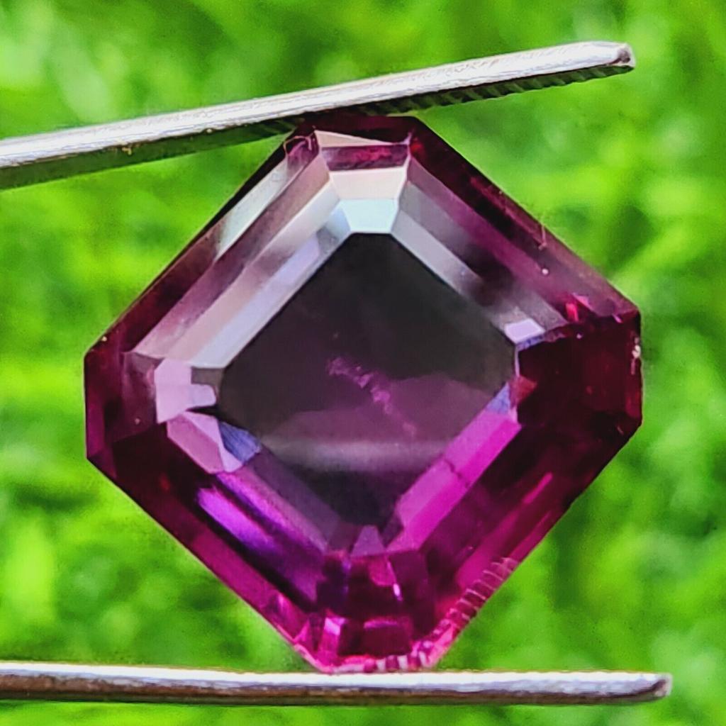 17 Mm Natural Padparadscha Sapphire Asscher Cut Certified Loose Gemstone