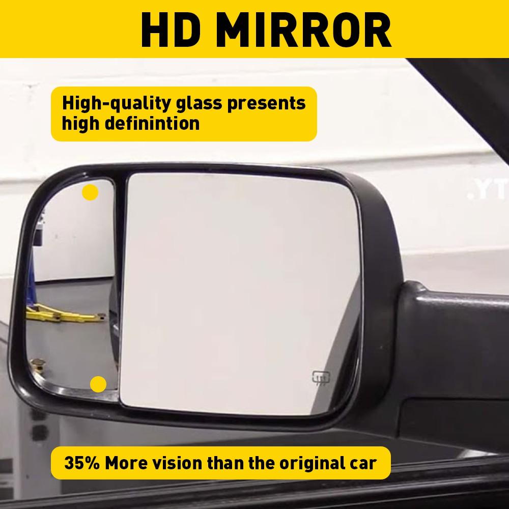 1Pcs Left Right Exterior Side Rearview Mirror Glass for Dodge Ram 1500 2500 3500 4500 5500 Truck with OE Factory Tow Mirrors