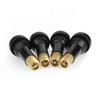 4pcs TR438 Car Tubeless Tire Valves with Dust Cap Rubber Copper Vacuum Tire Air Valve Stems for Car Wheel Tyre Valve Accessories