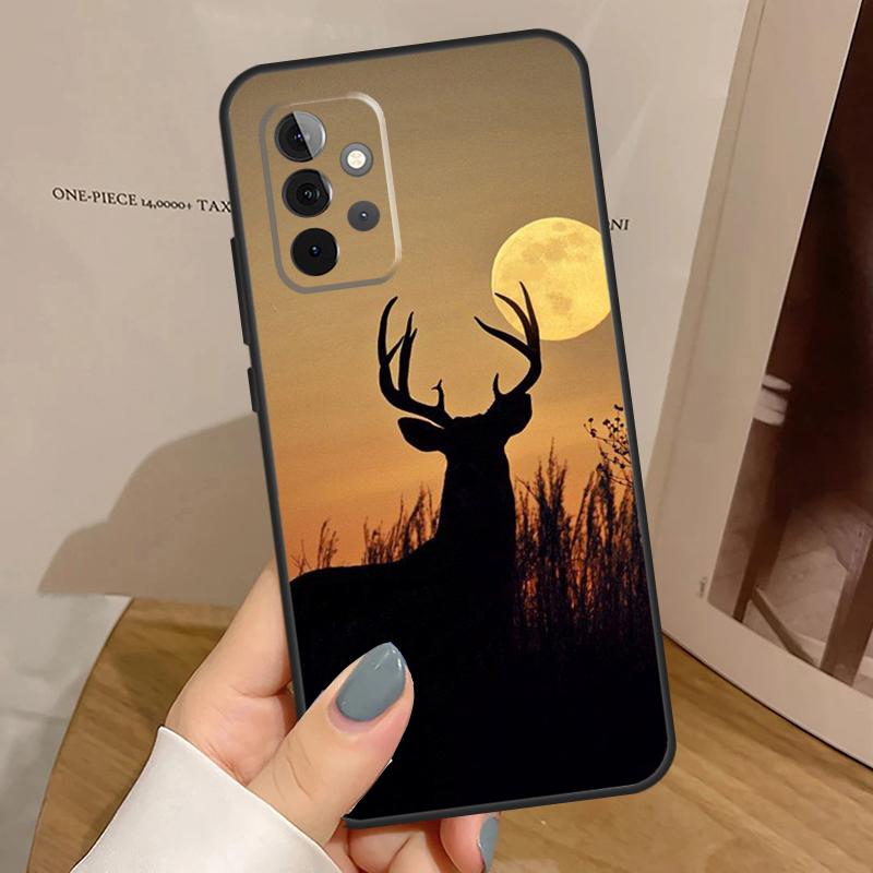 Animal Deer Case For Samsung Galaxy A33 A53 A13 A54 A34 A14 A56 A36 A16 A06 A12 A32 A52 A35 A17 A15 A55