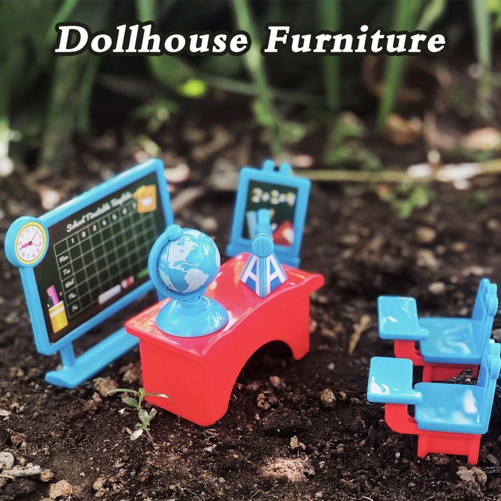 

Decor Hamburg Chair Desk Set Miniatures Furniture Doll House Accessories Dollhouse Furniture E