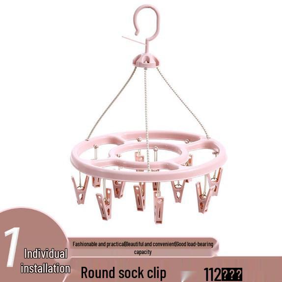 Větrovzdorný víceklipový věšák na ponožky a oblečení - Ideální do kolejí