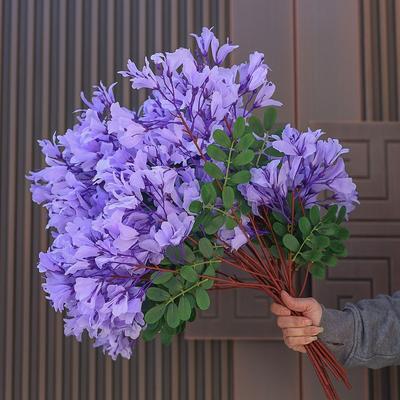 Blue Jacaranda Simulation Flower Simulation Hanging Hanging Flower Arrangement Flower Material Landscape Hotel Background Wall