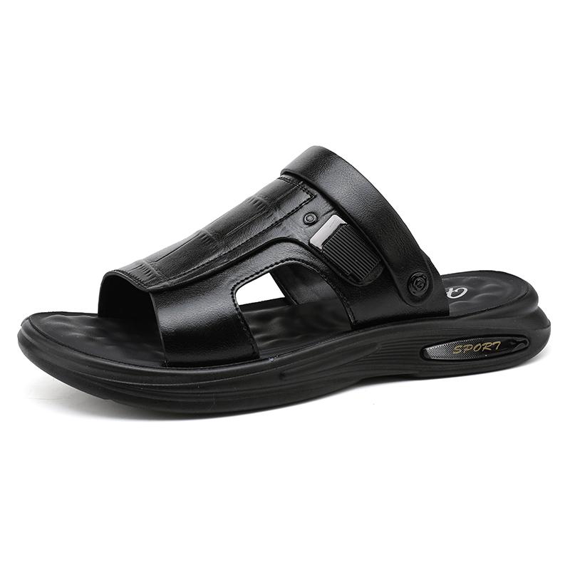 2024 Summer Fashion Men Sandals Man Beach Leather Sandals Luxury Sandals Men Outdoor Beach Casual Shoes Cheap Male Sandals