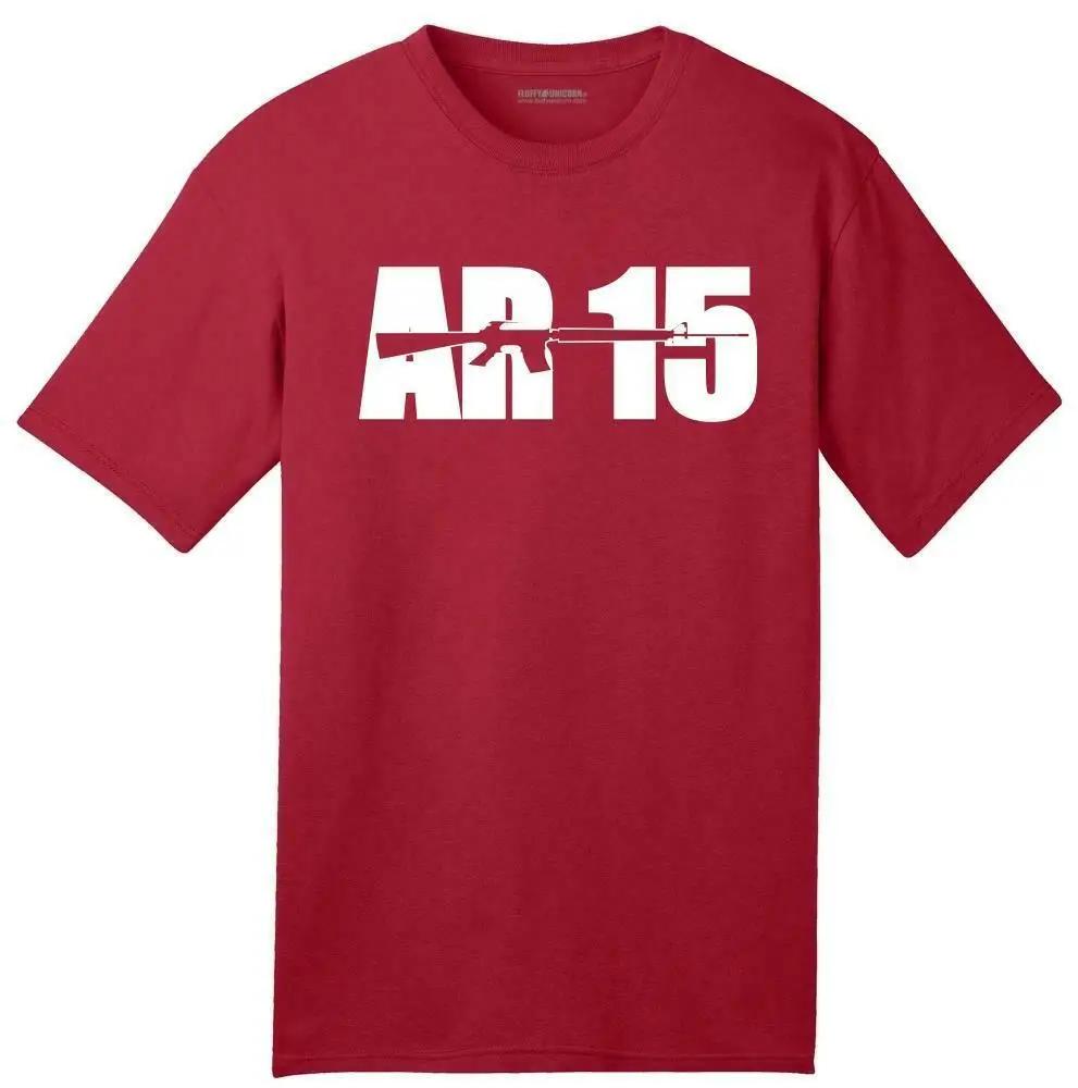 USA Made AR15 Gun Rights Hunting Tee American mens summer cotton oneck TShirt Guns Second Amendment S