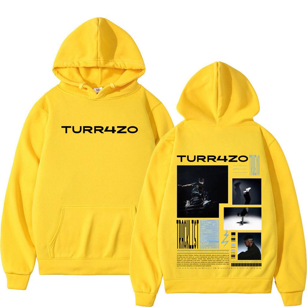 Rapper Trueno Turr4zo Album 2026 Tour Print Hoodie Men Women Hip-hop Pullover Loose Casual Sweatshirts