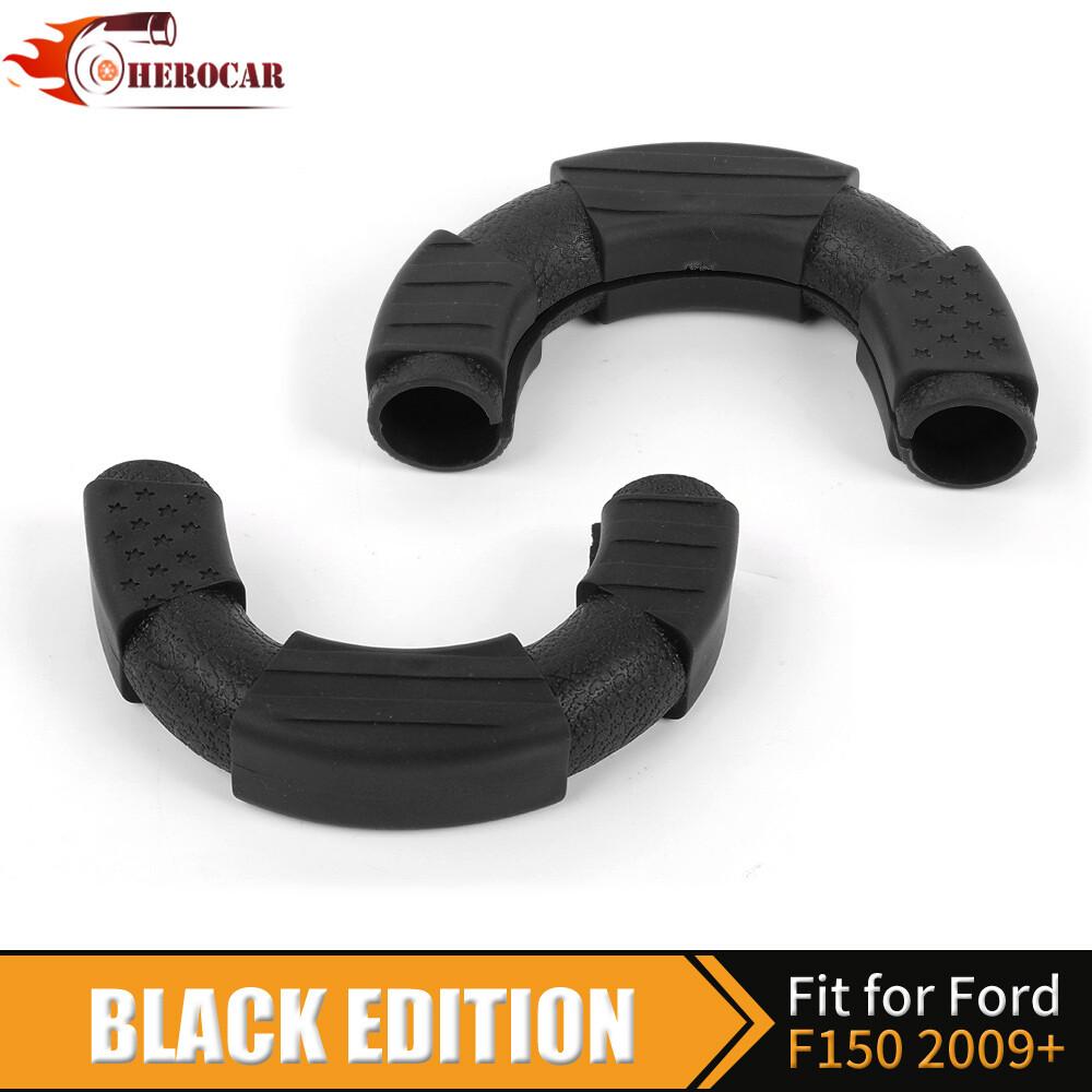 2PCS Black Front Hitch Tow Hooks Covers Protector Trim for Ford F150 2004-2024